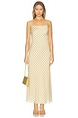 view 1 of 3 Slip Dress in Ochre & Off White