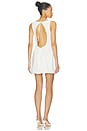 view 3 of 3 Fitted Boatneck Bubble Mini Dress in White