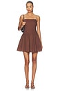 view 1 of 3 VESTIDO PINTUCK in Brown