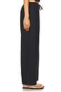 view 3 of 6 Air Linen Wide Leg Drawstring Pant in Solid Black
