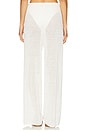 view 4 of 6 Linen Knit Drawstring Pant in White