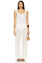 view 5 of 6 Linen Knit Drawstring Pant in White