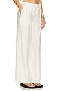 view 2 of 6 Textured Gauze Wide Leg Pant in Egret