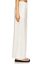 view 3 of 6 Textured Gauze Wide Leg Pant in Egret