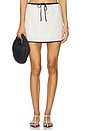 view 1 of 6 Air Linen Mini Skirt in White & Black