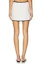 view 4 of 6 Air Linen Mini Skirt in White & Black