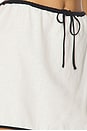 view 6 of 6 Air Linen Mini Skirt in White & Black