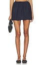 view 1 of 6 Air Linen Bubble Mini Skirt in Noir Navy