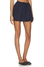 view 2 of 6 Air Linen Bubble Mini Skirt in Noir Navy