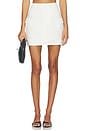 view 1 of 6 Linen Utility Mini Skirt in White