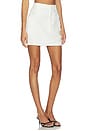 view 2 of 6 Linen Utility Mini Skirt in White