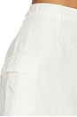 view 6 of 6 Linen Utility Mini Skirt in White