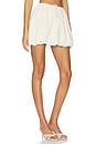 view 2 of 6 Air Linen Bubble Mini Skirt in Natural & White