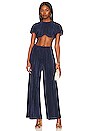 view 4 of 4 PLISSE トップ in Deep Navy