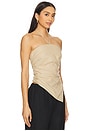 view 2 of 4 Air Linen Asymmetrical Halter Top in Jute