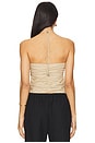 view 3 of 4 Air Linen Asymmetrical Halter Top in Jute