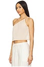 view 3 of 5 Textured Gauze One-shoulder Top in Egret