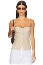 view 1 of 4 Air Linen Underwire Corset Top in Jute