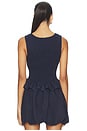 view 3 of 4 Air Linen Smocked Tank Top in Noir Navy