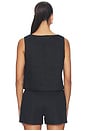 view 3 of 4 Boatneck Shell Top in Black