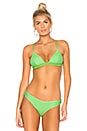 view 1 of 4 Danni Smocking Bikini Top in Neon Seafoam