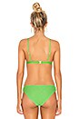 view 3 of 4 Danni Smocking Bikini Top in Neon Seafoam