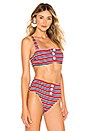 view 2 of 4 Carolina Bikini Top in Preppy Stripe