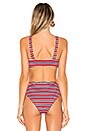 view 3 of 4 Carolina Bikini Top in Preppy Stripe