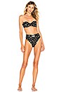 view 5 of 5 TOP BIKINI ACE in Retro Rosebud, Black & Topaz