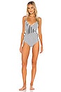 view 1 of 3 Lila One Piece in Macro Stripe Black