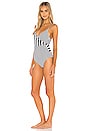 view 2 of 3 Lila One Piece in Macro Stripe Black