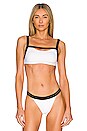 view 1 of 4 TOP BIKINI LINA in White & Black