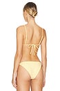 view 3 of 5 Alexa Bikini Top in Citrus & White