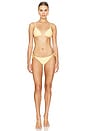 view 4 of 5 Alexa Bikini Top in Citrus & White