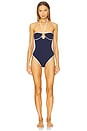 view 1 of 3 Palermo One Piece in Deep Navy & White