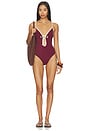view 1 of 3 BAÑADOR SOLEIL in Dark Cherry & White