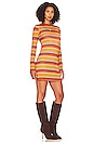view 2 of 3 Kingston Bell Sleeve Mini Dress in Orange Multi