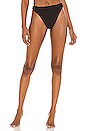 view 1 of 4 Organic Cotton High Cut Thong in Black