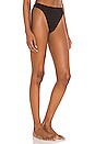 view 2 of 4 Organic Cotton High Cut Thong in Black
