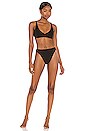 view 4 of 4 Organic Cotton High Cut Thong in Black