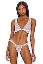 view 1 of 4 Coucou Lola Side Ruffle Bralette in White