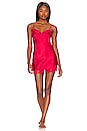 view 1 of 4 COMBINAISON SILK CHARMEUSE MINI in Tango