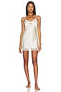 view 1 of 3 Silk Charmeuse Mini Slip in Vintage Ivory