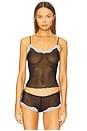 view 1 of 4 Tulle With Lace Cami in Black & Crystal Blue