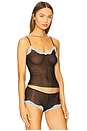 view 2 of 4 Tulle With Lace Cami in Black & Crystal Blue