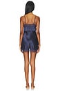 view 4 of 4 Silk Charmeuse Mini Slip Dress in Navy Sateen