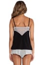 view 3 of 5 Venice Low Back Cami in Black/Celeste in Black & Celeste