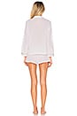 view 3 of 4 ENSEMBLE PYJAMA VINTAGE SHORTY MOUCHOIR in White