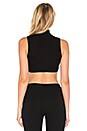 view 3 of 4 Feather Weight Rib Mock Neck Crop Top in Black