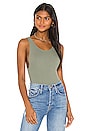 view 1 of 6 Tank Bodysuit in Olive